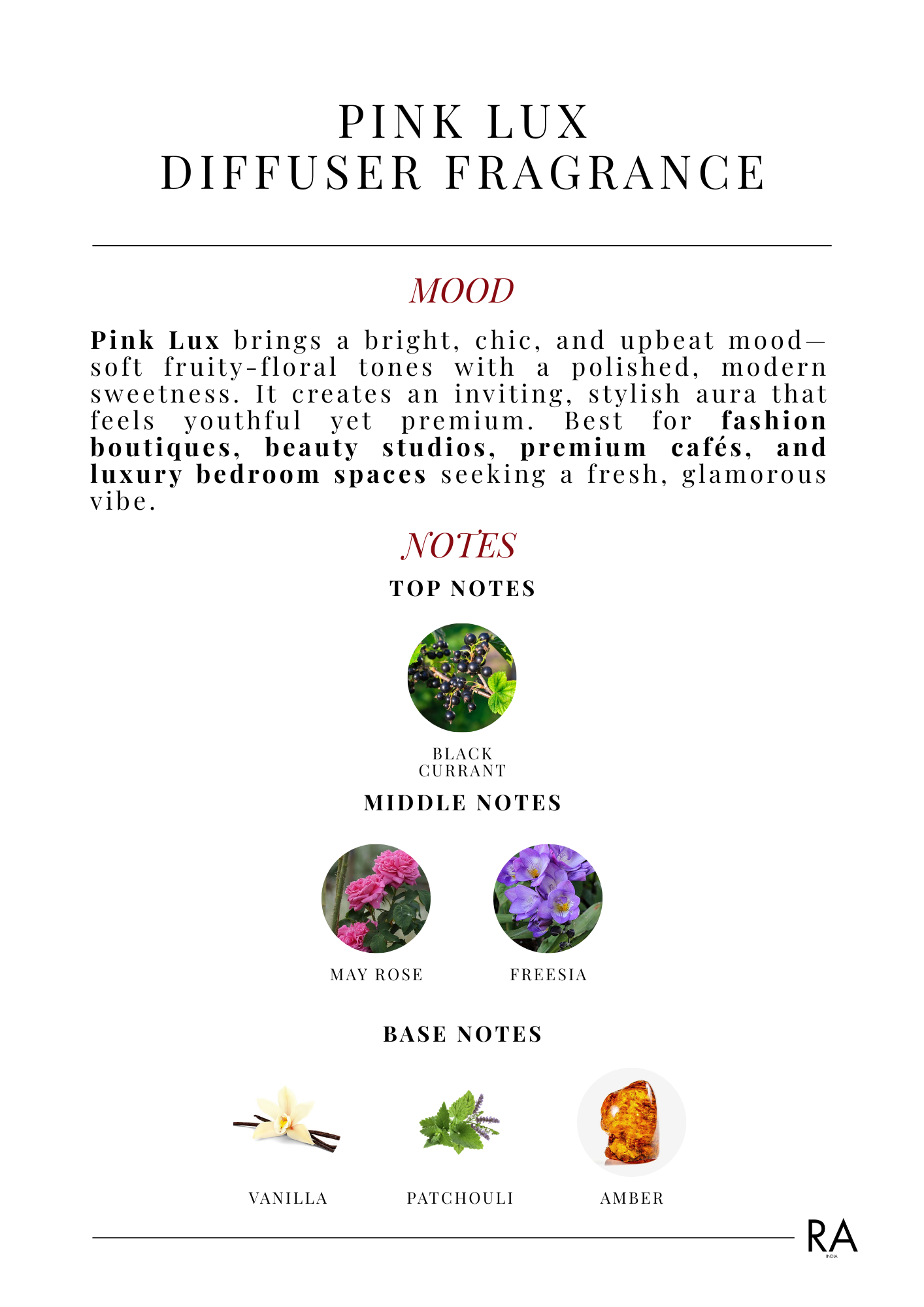 Pink Lux- Diffuser Oil