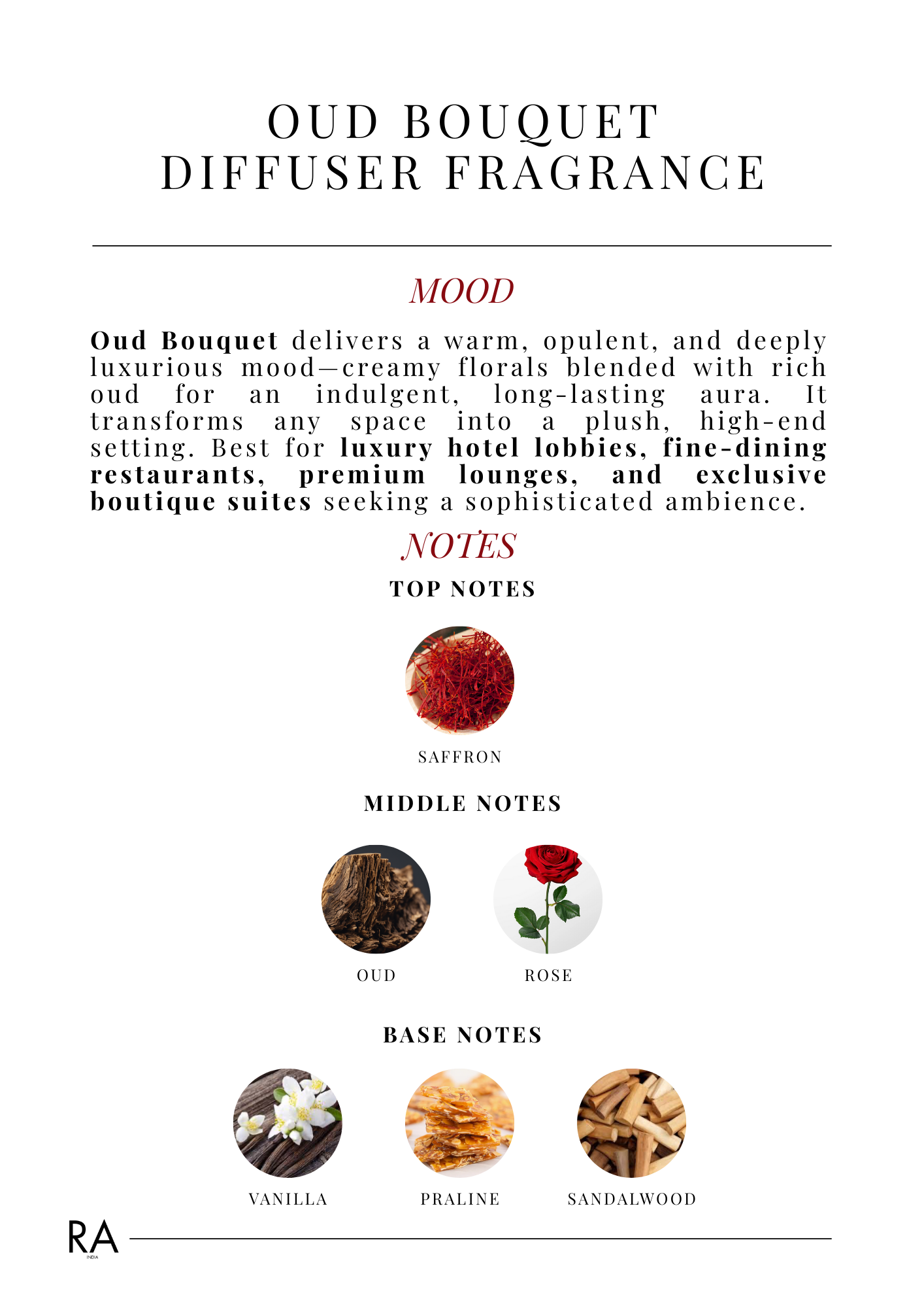 Oud Bouquet- Diffuser Oil