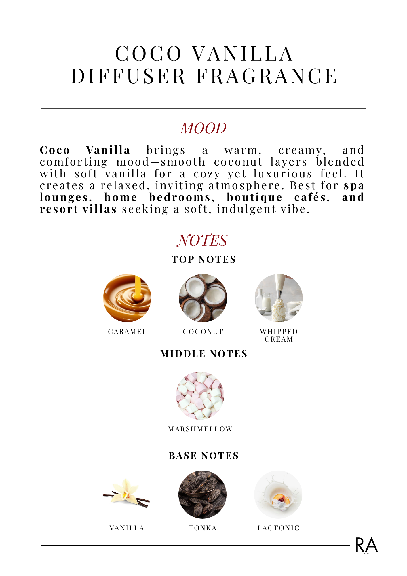 Coco Vanilla- Diffuser Oil